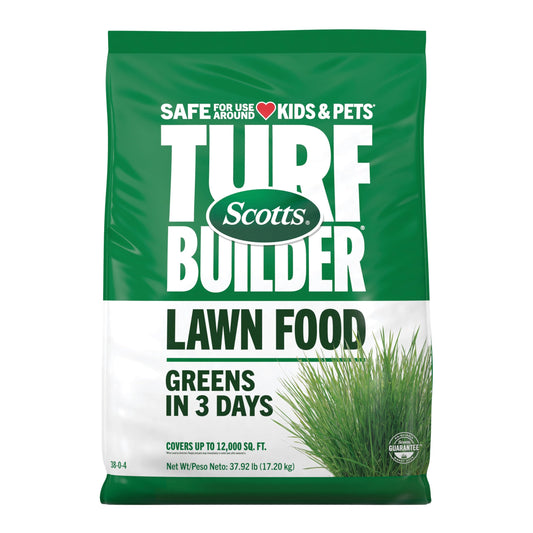 Scotts Turf Builder Lawn Food 37.9 lbs. - 38-0-4 Granular Fertilizer for All Grass Types, Covers up to 12,000 sq. ft.