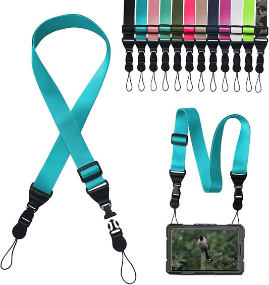 Adjustable Shoulder Strap:Comfortable iPad Strap Nylon Neck Lanyard for iPad/Samsung Tablet Case,Camera Binocular Crossbody Laptop Luggage Bag(Sky Blue)