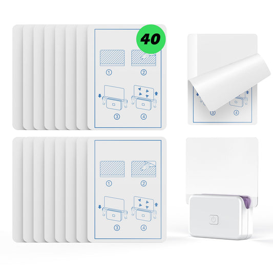 LFSYS 40 Packs Refill Card(Refills Only) for Plug in UV Light Fly Trap, Sticky Board Refills for LFSYS Plug-in Fly Trap