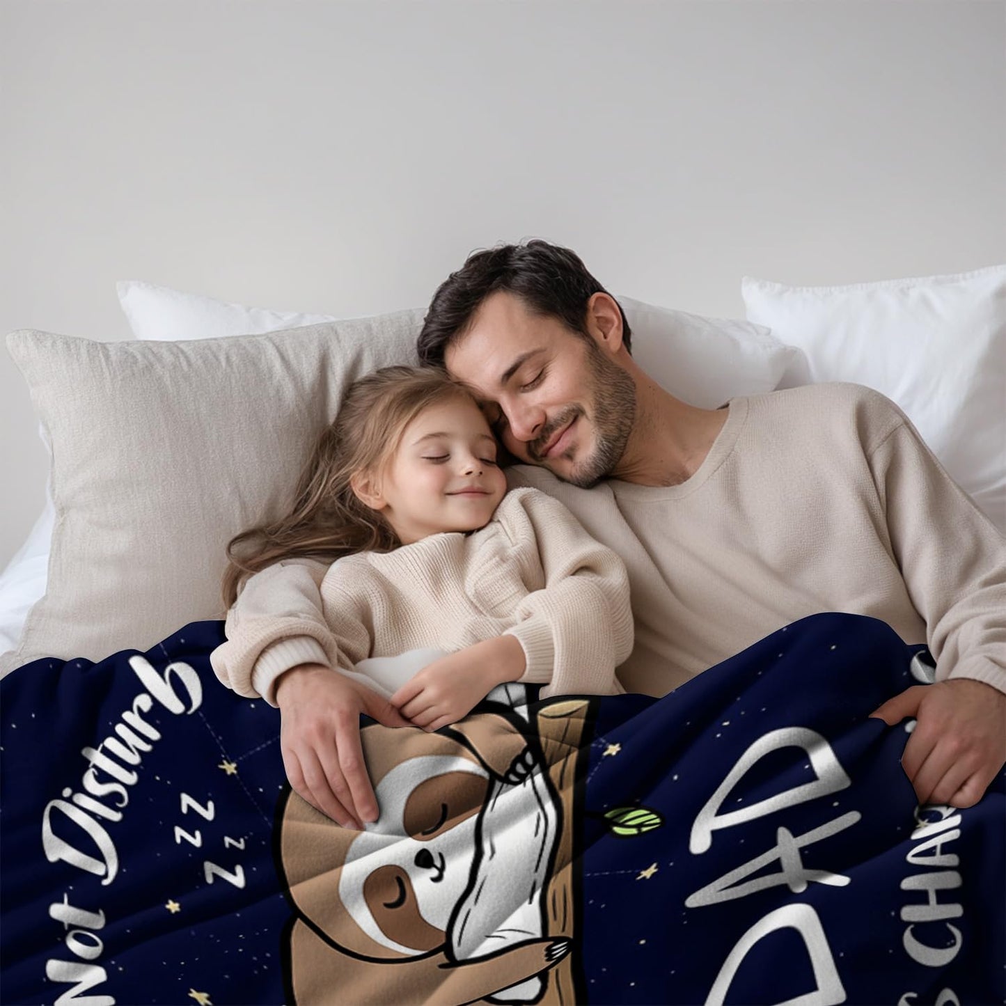 Nahjiiem Blanket Gifts for Dad from Daughter Son, Happy Birthday Dad Gifts, Best Daddy Ever Blanket, Father Gifts for Fathers Day Christmas Throw Blanket 50''x60''