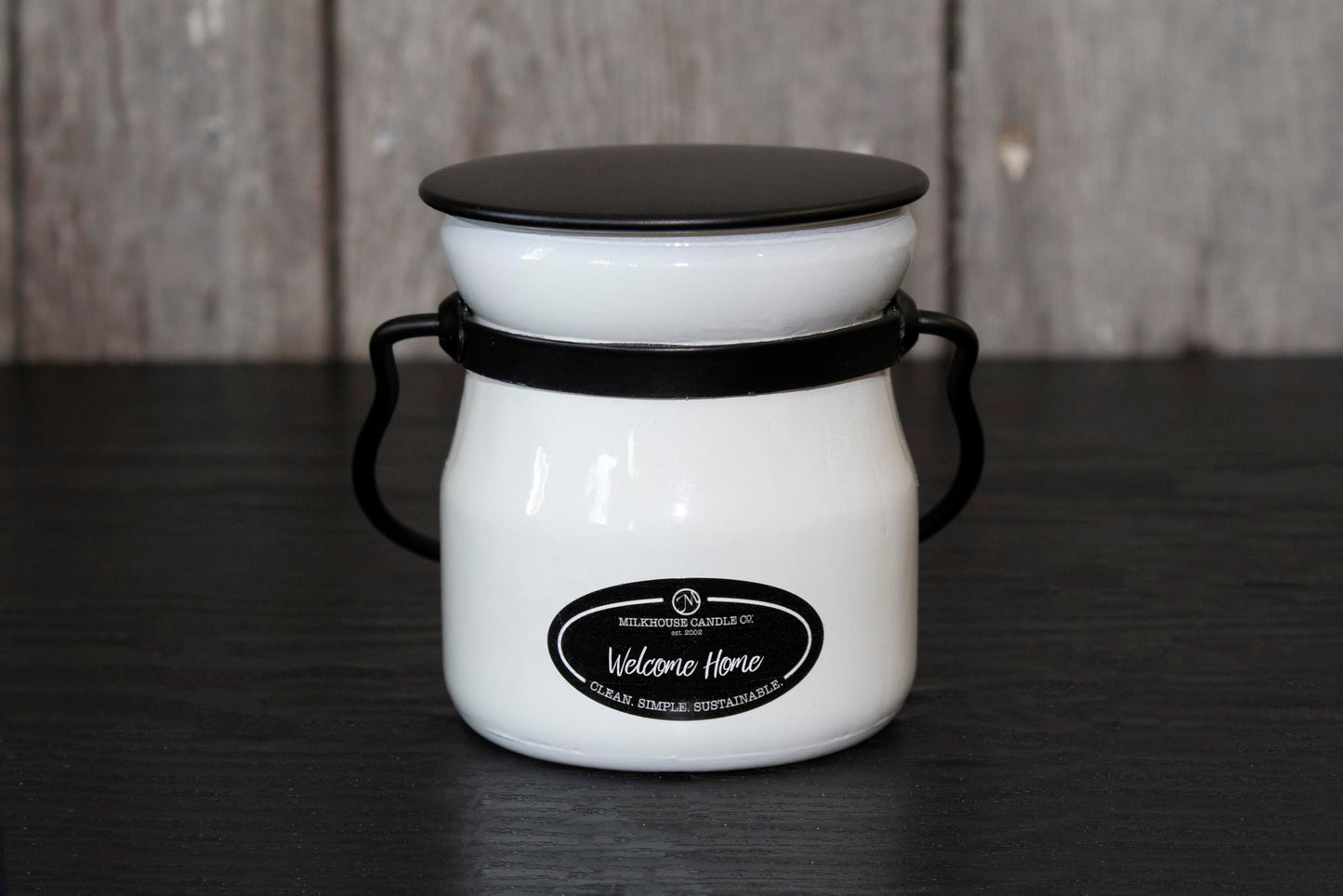 Milkhouse Candle Company Welcome Home Soy Candle - Hearth Fire | Baked Goods | Sweet Spice Scented - 5 oz Cream Jar with Lid, 35+ Hour Burn Time, Made in the USA