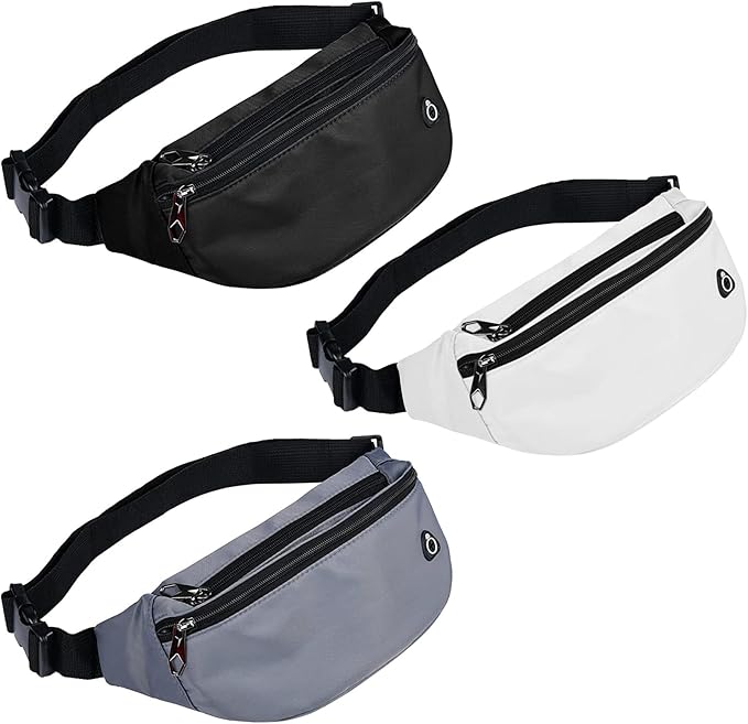 Fanny Packs for Men and Women, Waterproof Sports Waist Pack Bag for Travel Hiking Running Hands-free
