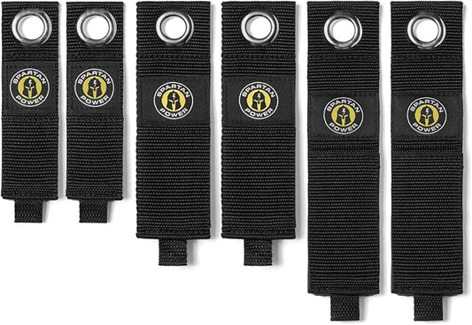 Spartan Power Heavy Duty Storage Straps Assorted 6 Pack, Various Sizes for Garage Organization and Cable or Hose Storage