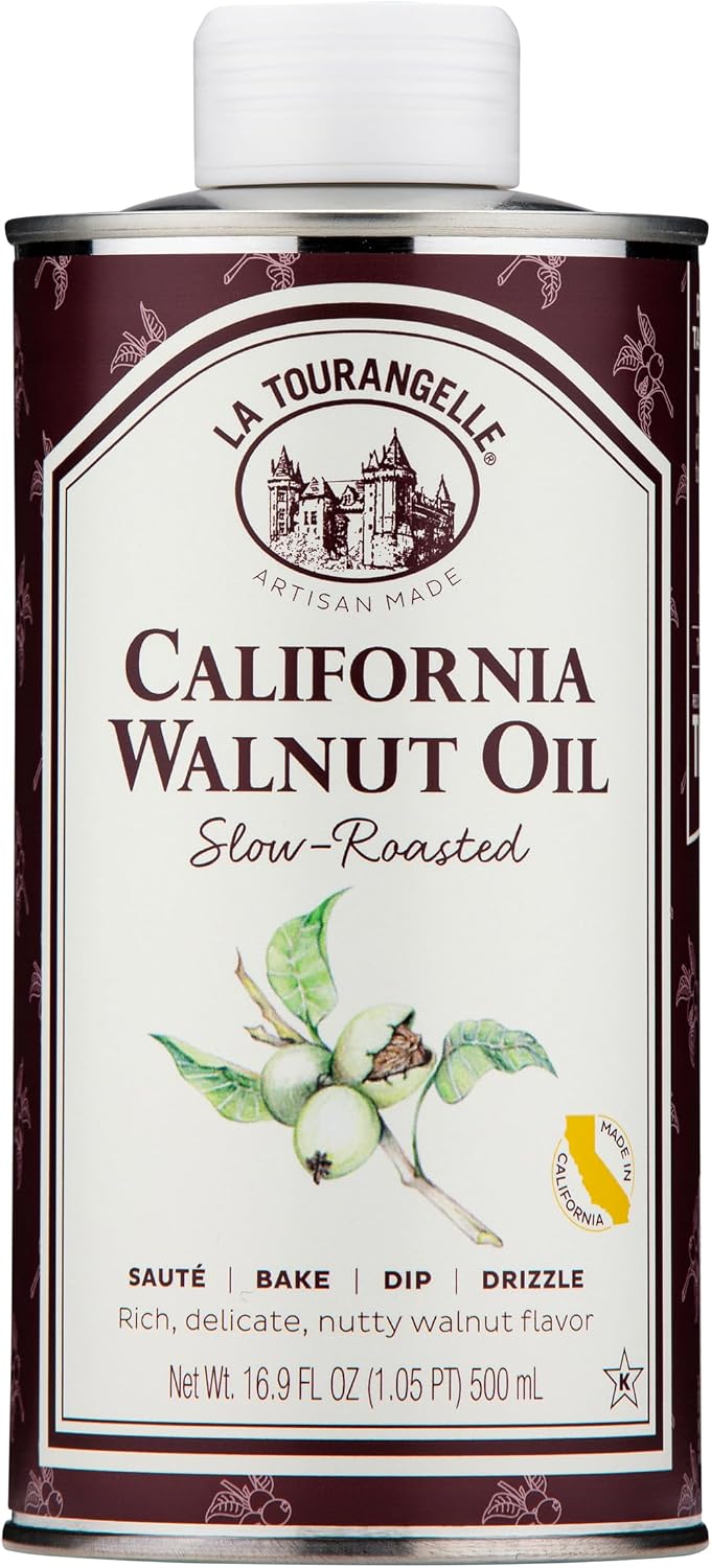 La Tourangelle, Roasted Walnut Oil, Plant-Based Source of Omega-3 Fatty Acid, Cooking, Baking, & Beauty, 16.9 Fl Oz