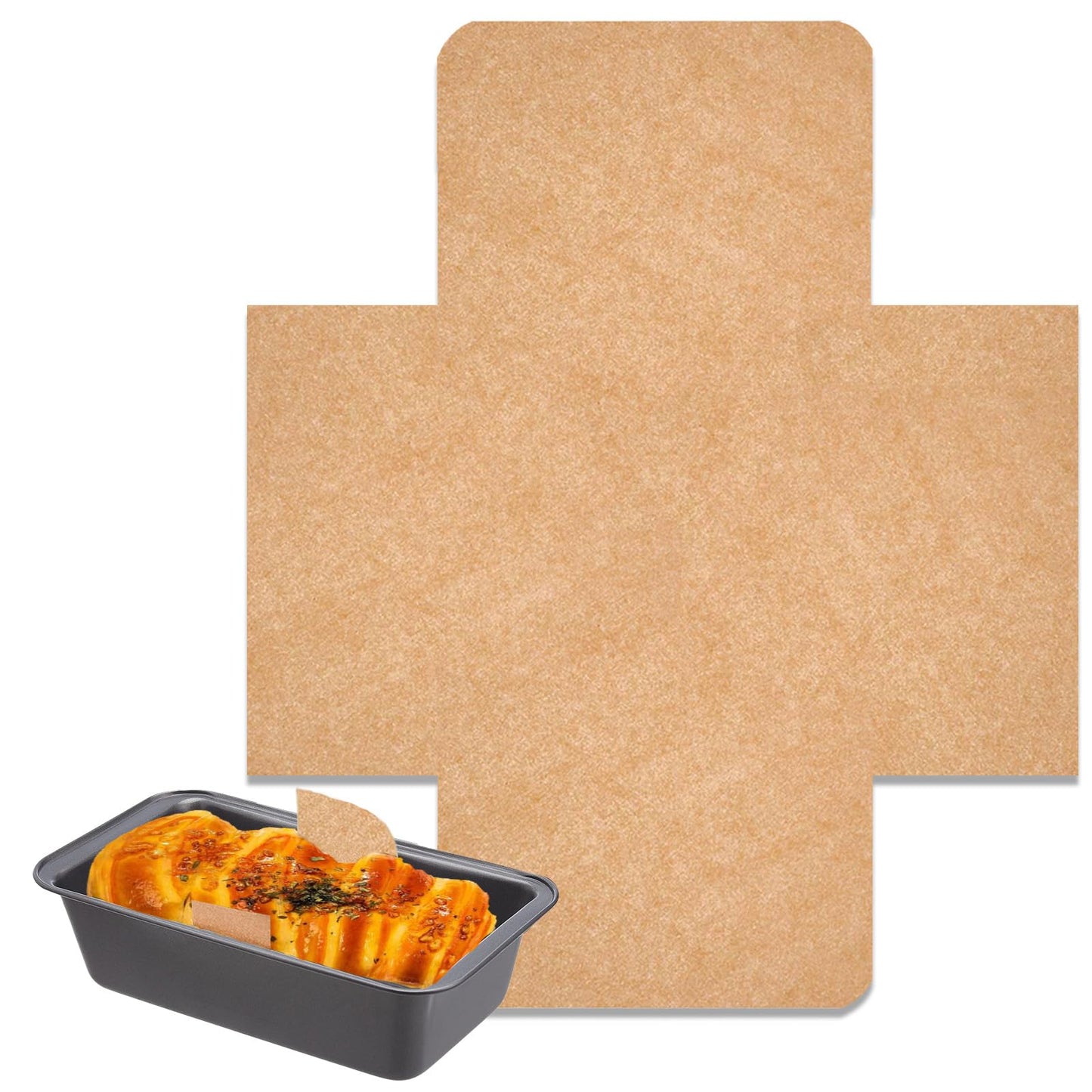 Incycall 100Pcs Loaf Pan Liners, Bread Pan Parchment Liners for Baking Toast Bread, Cakes, Banana Bread, Cookies, Brownï¼Ideal for Parchment Paper for Baking Loaf Pans