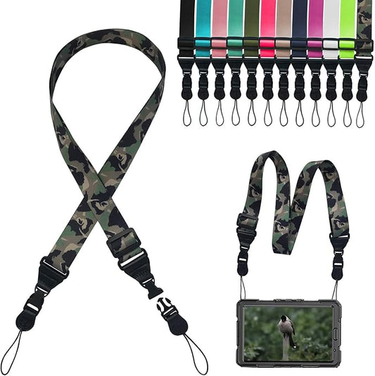 Adjustable Shoulder Strap:Comfortable iPad Strap Nylon Neck Lanyard for iPad/Samsung Tablet Case,Camera Binocular Crossbody Laptop Luggage Bag(Camouflage color)