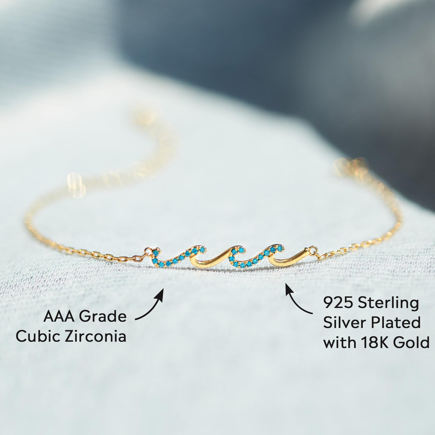 STORYJEWELLERY 60th Birthday Gifts For Women, Wave Bracelet, Happy Birthday Gifts for 60 Year Old Women, Cool Presents for Mom Sister Daughter and Friend