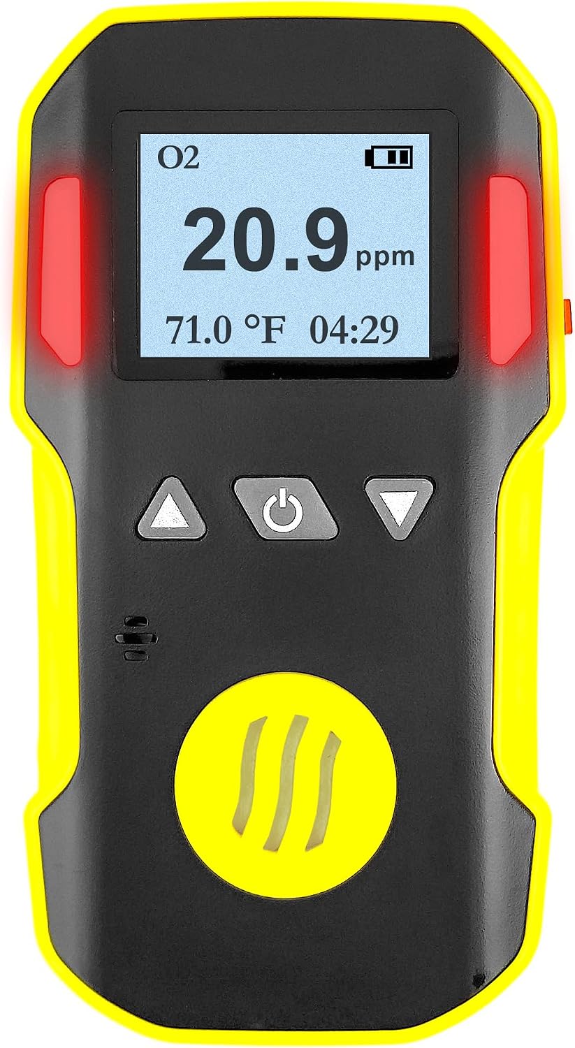 Oxygen Detector by Forensics | USA NIST Calibration & Certificate | Dust & Explosion Proof | USB Recharge | Sound, Light and Vibration Alarms | 0-30% O2 |
