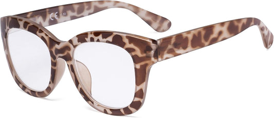 Eyekepper Oversized Reading Glasses - Retro Readers for Women Reading - Brown/Tortoise Frame +2.25