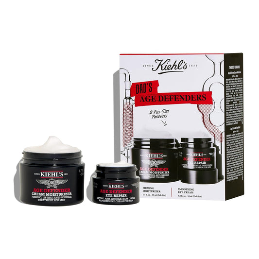 Kiehl's Dad's Age Defenders Skincare Gift Set â 2-Piece Full Size Skincare Set for Men with Firming & Lifting Anti-Aging Moisturizer and Eye Cream for Men, Minimizes Look of Fine Lines and Wrinkles