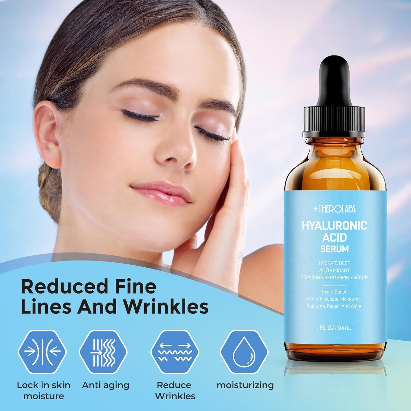 Face Serum Set – Retinol Serum & Hyaluronic Acid for Face – Anti Aging Skin Care Set for Women – Firm, Wrinkle Smoothing