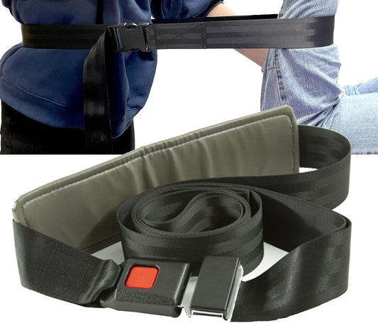 NICHOY Black Joint Mobilization Belt, Adjustable Support Belt for Physical Therapy, Rehabilitation,Gait Belts Traction Chiropractic Flexion Mobilisation(Color:A)