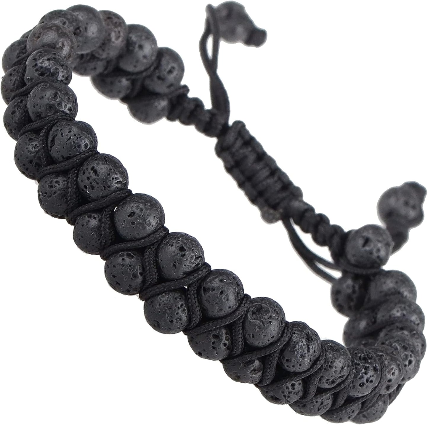 MASSIVE BEADS Double Layer Natural Chakra Healing Power Crystals Macrame Bracelet Yoga Stone Beads Gemstone Meditation Relax Anxiety Bangle for Unisex Women Men