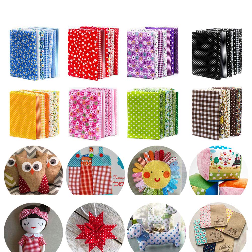 150Pcs 4" x 4" (10cm x 10cm) Cotton Craft Fabric Bundle Squares,Squares Sheets Patchwork,Pre-Cut Quilt Squares,DIY Sewing Quarters Bundle,Quilting Fabric Bundles