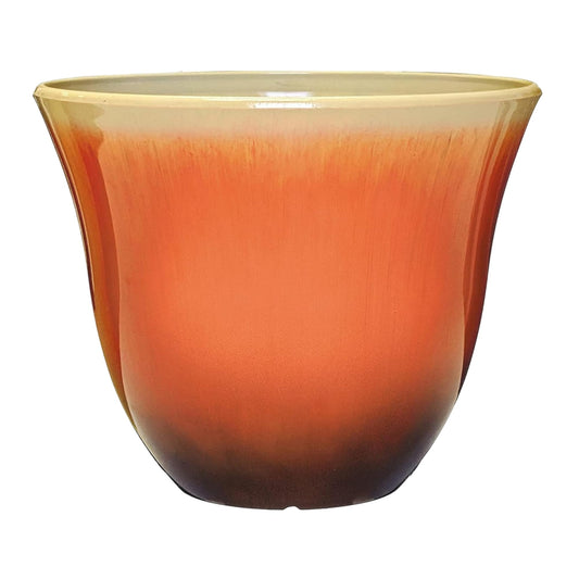 Classic Home and Garden Honeysuckle Resin Planters - Lightweight Indoor & Outdoor Plant Pots - UV-Resistant Plastic Flower Pots - Pot Planters for Flowers & Herbs (15" Tequila Sunrise)"