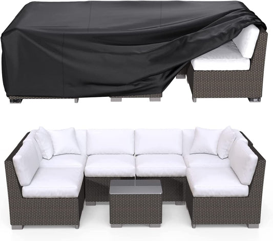 BROSYDA Patio Furniture Covers, Heavy Duty Outdoor Furniture Cover Waterproof, Sectional Sofa Set Coves Table and Chair Set Covers, 62"LÃ42"WÃ28"H