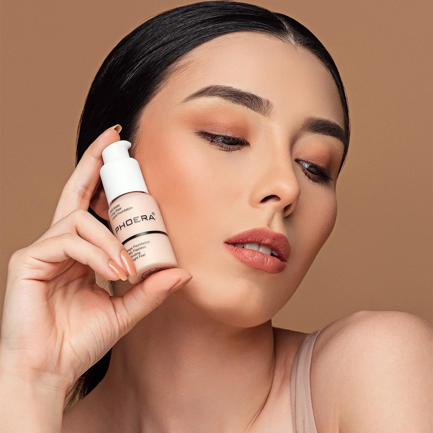 PHOERA Foundation, PHOERA Matte Liquid Foundation,PHOERA Makeup for Women, PHOERA Foundation Full Coverage Concealer, 30ml 24HR Matte Oil Control Concealer (104- Buff Beige*2)