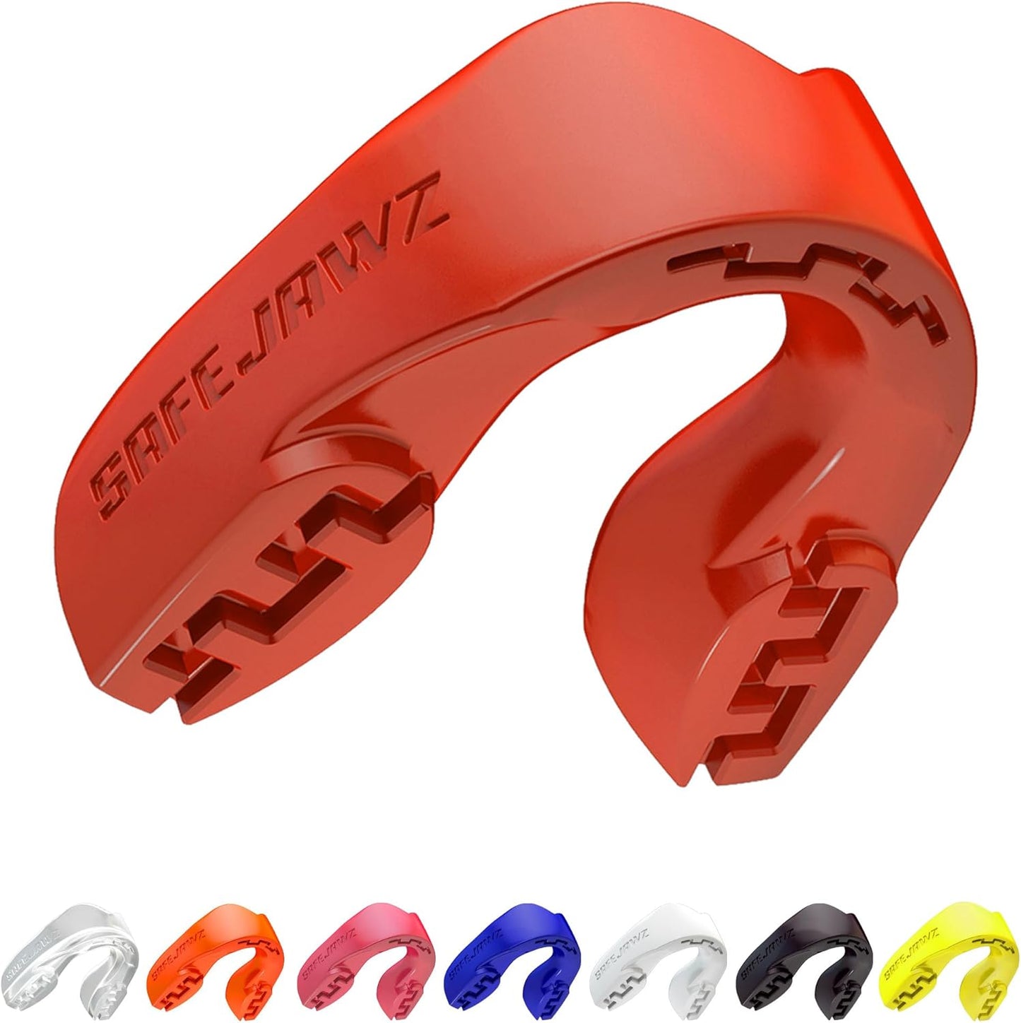 SAFEJAWZ Mouth Guard, Slim Fit Mouthguard for Adults & Youth with Case, Easy Fit Remoldable Mouthpiece for Football, Boxing, Lacrosse, MMA, Basketball & All Contact Sports