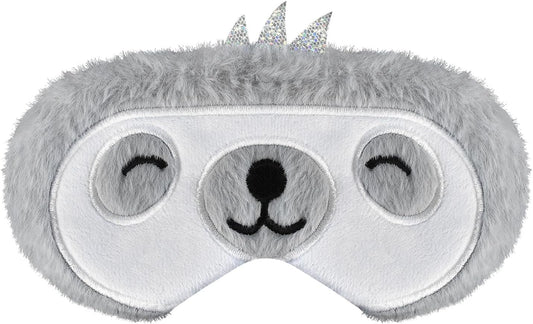 Cute Sleep Masks Cartoon Animal Sloth Eye Masks Soft Plush Sleeping Mask Travel Blindfold Eye Shade for Women Men (Smile Sloth)