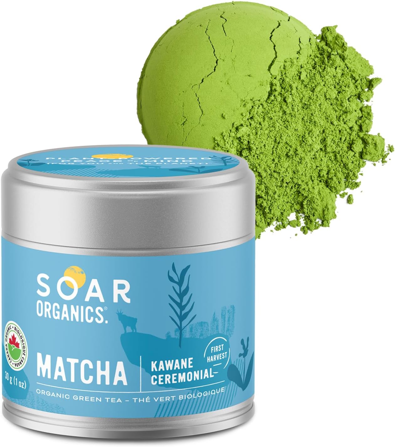 Soar Organics - Kawane Ceremonial Grade Matcha Green Tea Powder - Authentic Japanese First Harvest (1 oz)