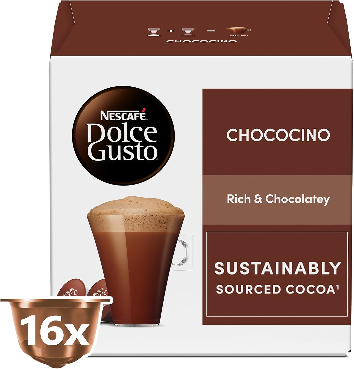 Nescafe Dolce Gusto Coffee Capsules Chococino 270 G. 16 Capsules