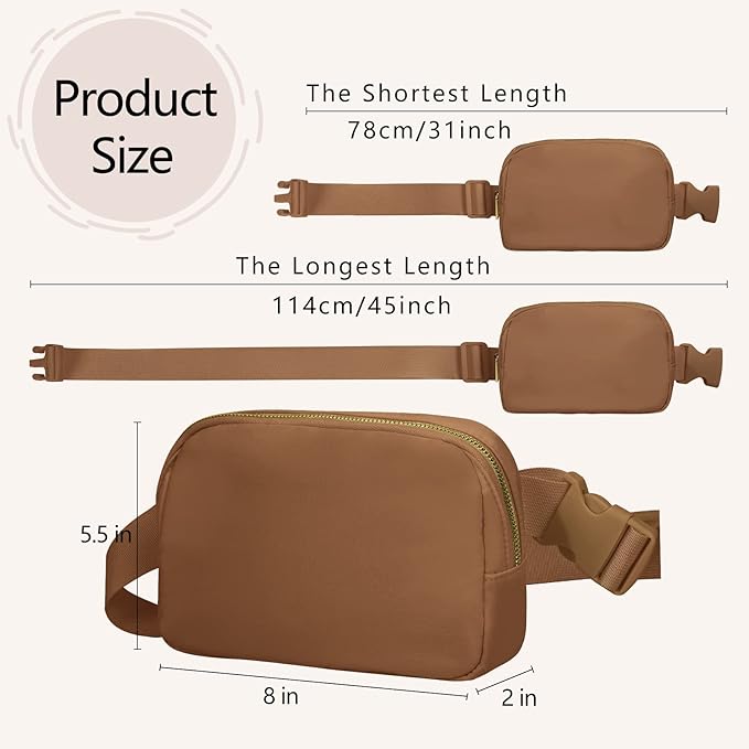 VOROLO Fanny Pack For Women And Men Crossbody Bag Belt Bag with Adjustable Strap Graduation Gifts