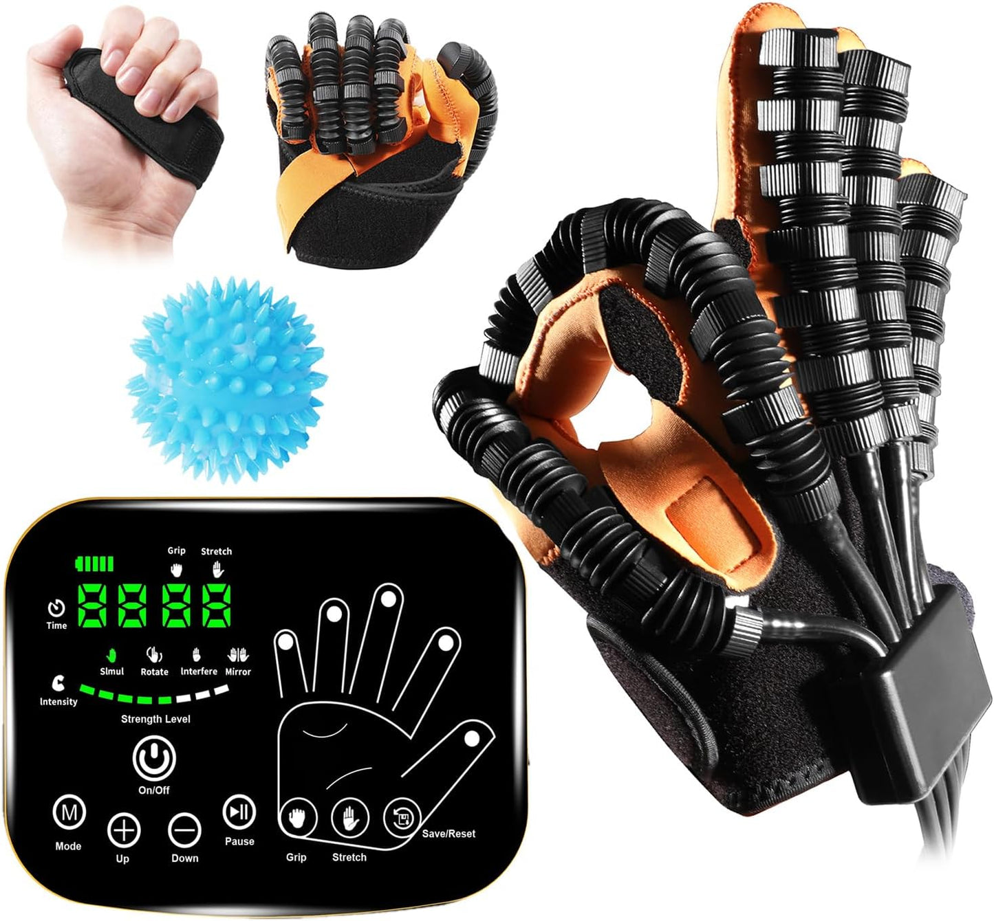 9th Generation Upgrade Rehabilitation Robot Gloves for Stroke Recovery – Hand Weakness & Hemiplegia Home Physical Therapy Device with Mirror Training & Multi-Mode (Right Hand, XL)