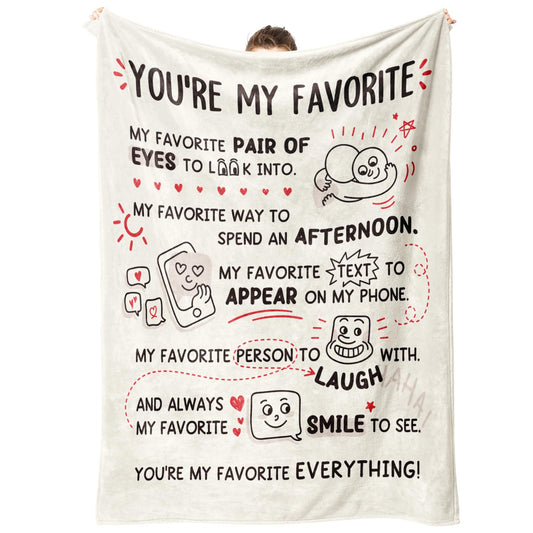 Craftique Birthday Gifts for Girlfriend Boyfriend- I Love You Blanket for Him Her- Romantic Girlfriend Gifts Anniversary, Funny Soft Blanket Gift for Him Her Husband Wife Fiance, 60”×50”