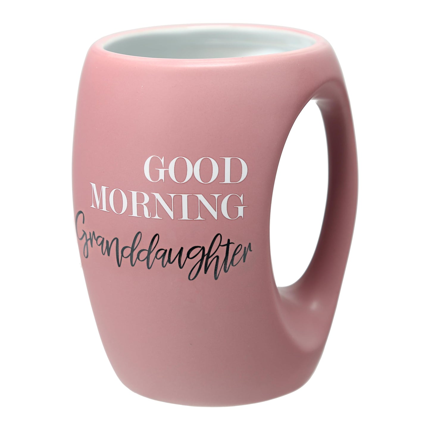 Pavilion Gift Company - Good Morning Granddaughter - 16 oz Pink Coffee Mug Tea Cup Gift From Grandma Grandpa Grandparents Birthday Long Distance Present