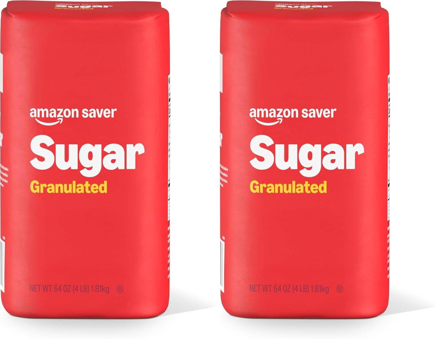Amazon Saver, White Sugar, 4 Lb (Pack of 2)