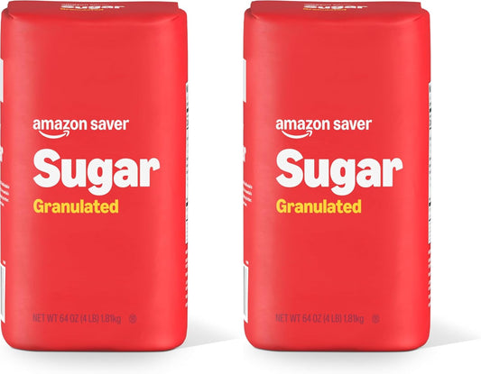 Amazon Saver, White Sugar, 4 Lb (Pack of 2)