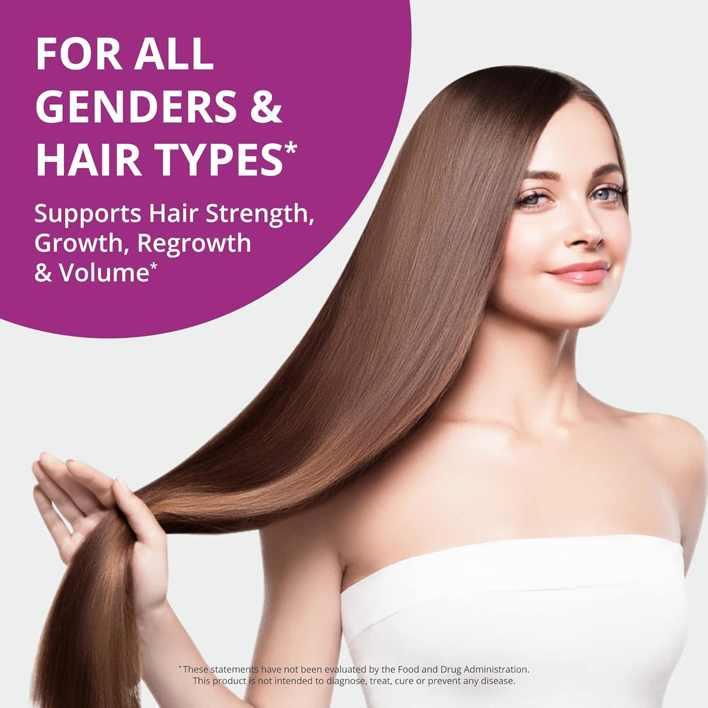 HairXtra - Hair Regrowth Vitamin for Faster Hair Growth - Hair Growth Vegan Capsules - Hair Thickening with Biotin, Zinc, MSM, B Vitamins, Choline - Hair Supplement, Hair Regrowth for Adults - Pack 6