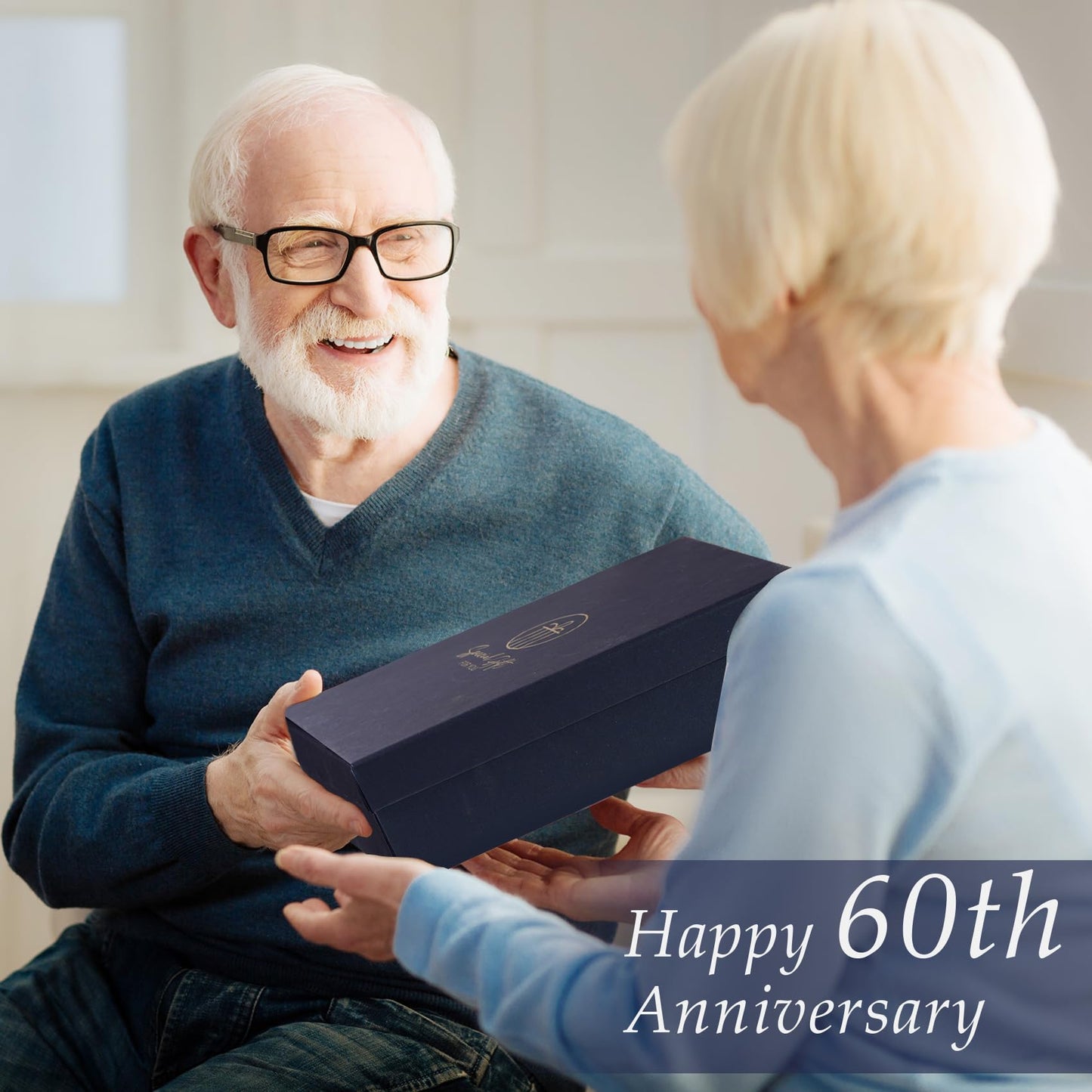 60th Anniversary Wedding Gift For Parents Couple,60th Anniversary Decorations Crystal Clock Gifts Keepsake For Husband Wife,Diamond 60 Years Of Marriage Anniversary Wedding Gifts For Grandma Grandpa