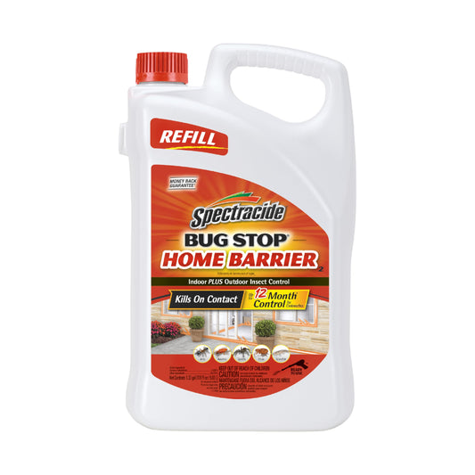 Spectracide Bug Stop Home Barrier2, 1.33 Gallons, AccuShot Refill Kills on Contact for Indoor Plus Outdoor Foundation Treatment Insect Control, Kills Ants, Roaches, Spiders, Fleas, Silverfish
