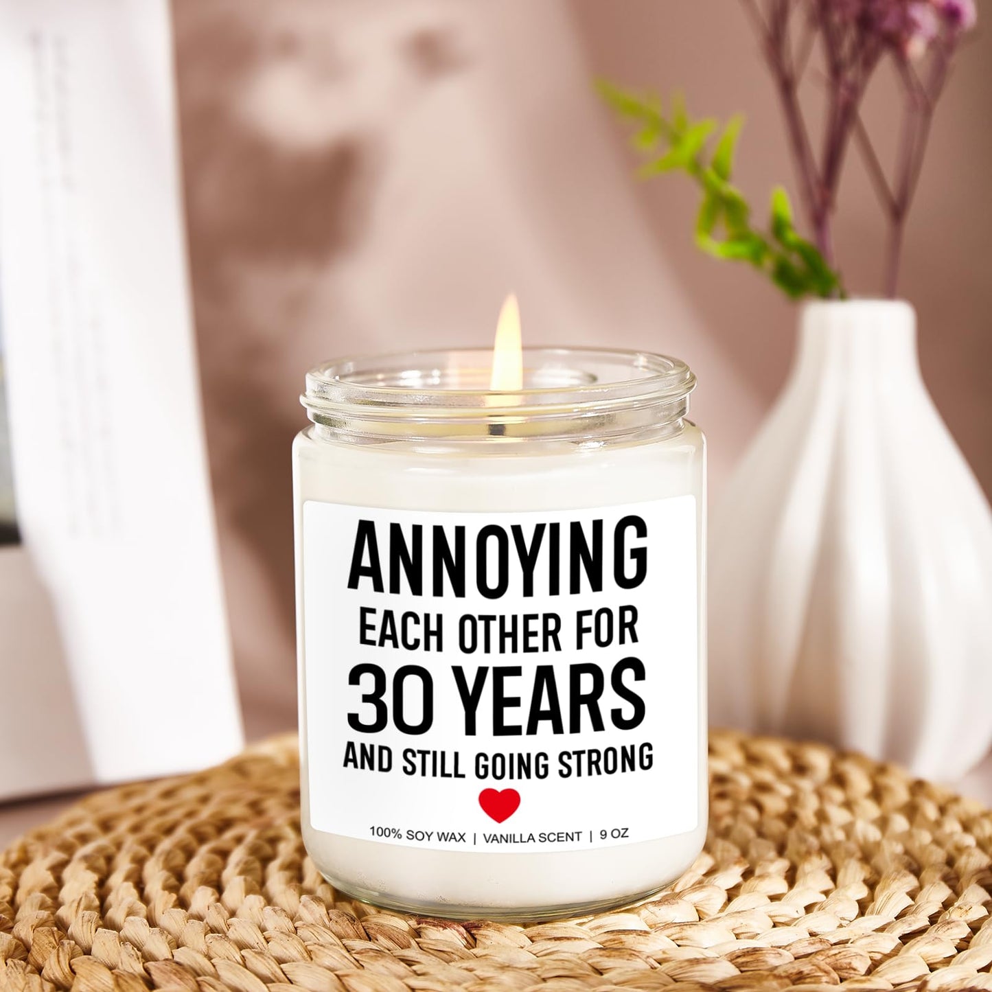 Younift Funny 30 Years Candle, 30th Anniversary Decorations, 30th Anniversary, Gifts for Husband, Wife, Couples, Parents, Friends, Men, Women, 30 Year Wedding Anniv. Pearl Presents for Him, Her