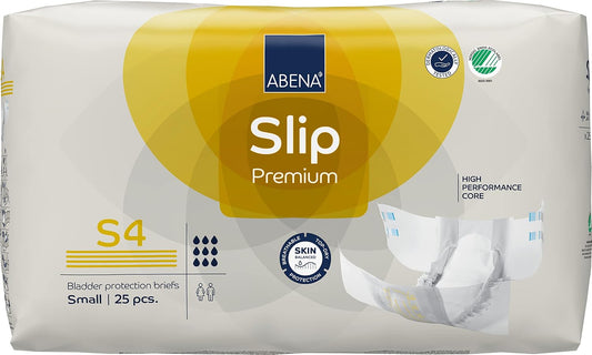Abena Slip Premium Incontinence Briefs, Level 4, (Small to Extra Large Sizes), Small, 75 Count