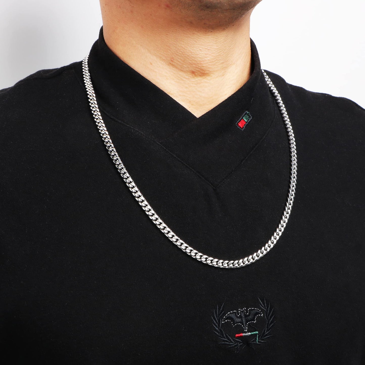 JoycuFF Birthday Gifts for Boyfriend Husband Anniversary Cuban Chain Necklace Stainless Steel Chain 6MM 26Inches Hip Hop Jewelry
