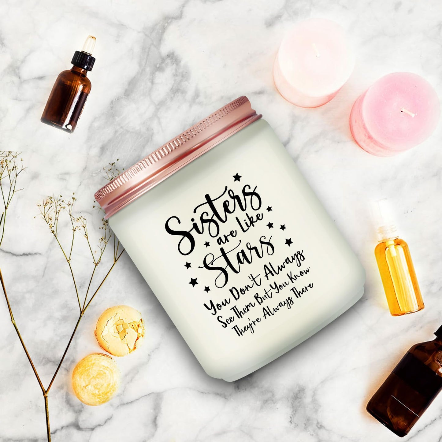 Volufia Sisters Gifts from Sister - Christmas Mother's Day Birthday Gifts for Big Sister - Sisters Candle