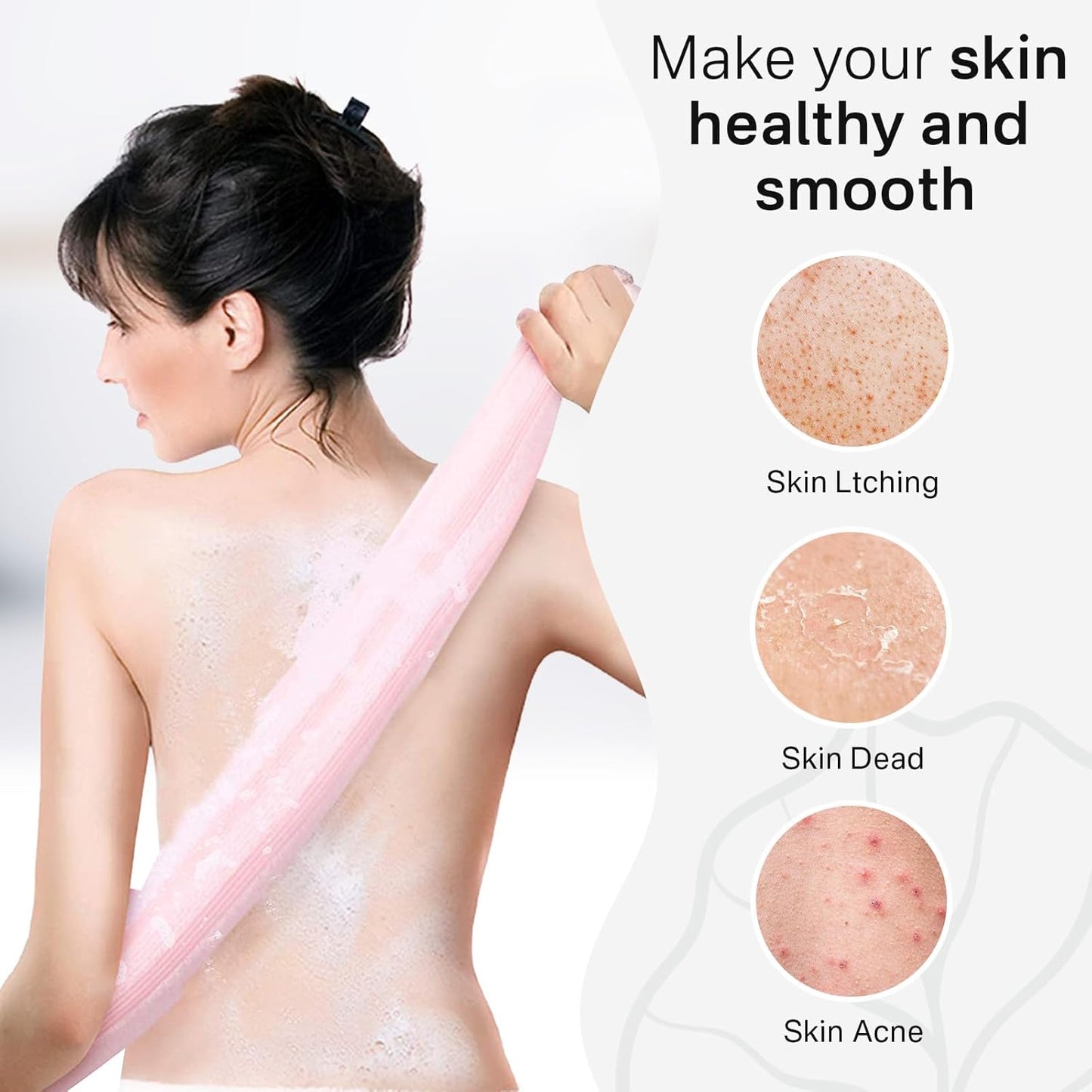 Yiclick Exfoliating Washcloth Towel【3 Pack】- Exfoliating Body Scrubber Exfoliator, Back Scrubber for Shower Bath, Exfoliate Rags Wash Cloths, Loofah Lufa Sponge, Body Scrub & Exfoliation Women Men