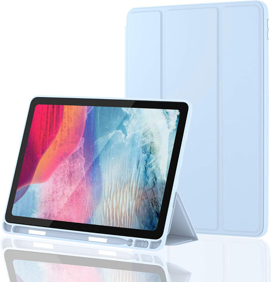 Case for iPad Air 3 Case 2019 with Pencil Holder Ultra Slim Soft TPU Back Cover with Auto Sleep/Wake Full Body Protective Smart Case for iPad Air 3rd Generation 2019/iPad Pro 10.5 2017 (Sky Blue)