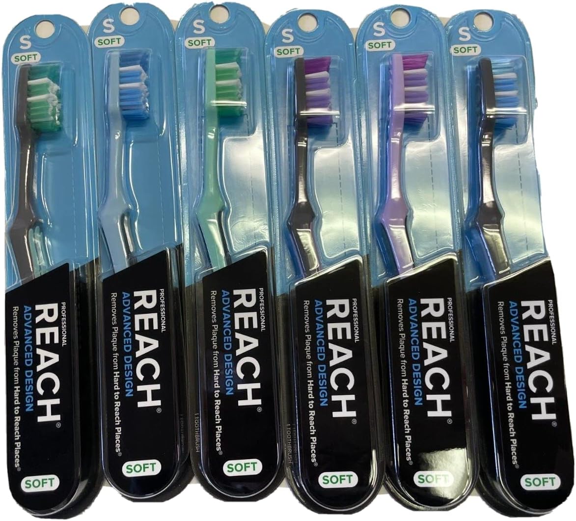 REACH Advanced Design Toothbrushes Soft Full Head Value Pack 2 ea (Pack of 3)