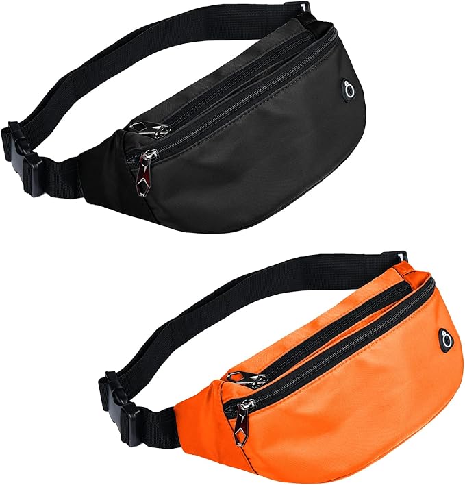 Fanny Packs for Men and Women, Waterproof Sports Waist Pack Bag for Travel Hiking Running Hands-free