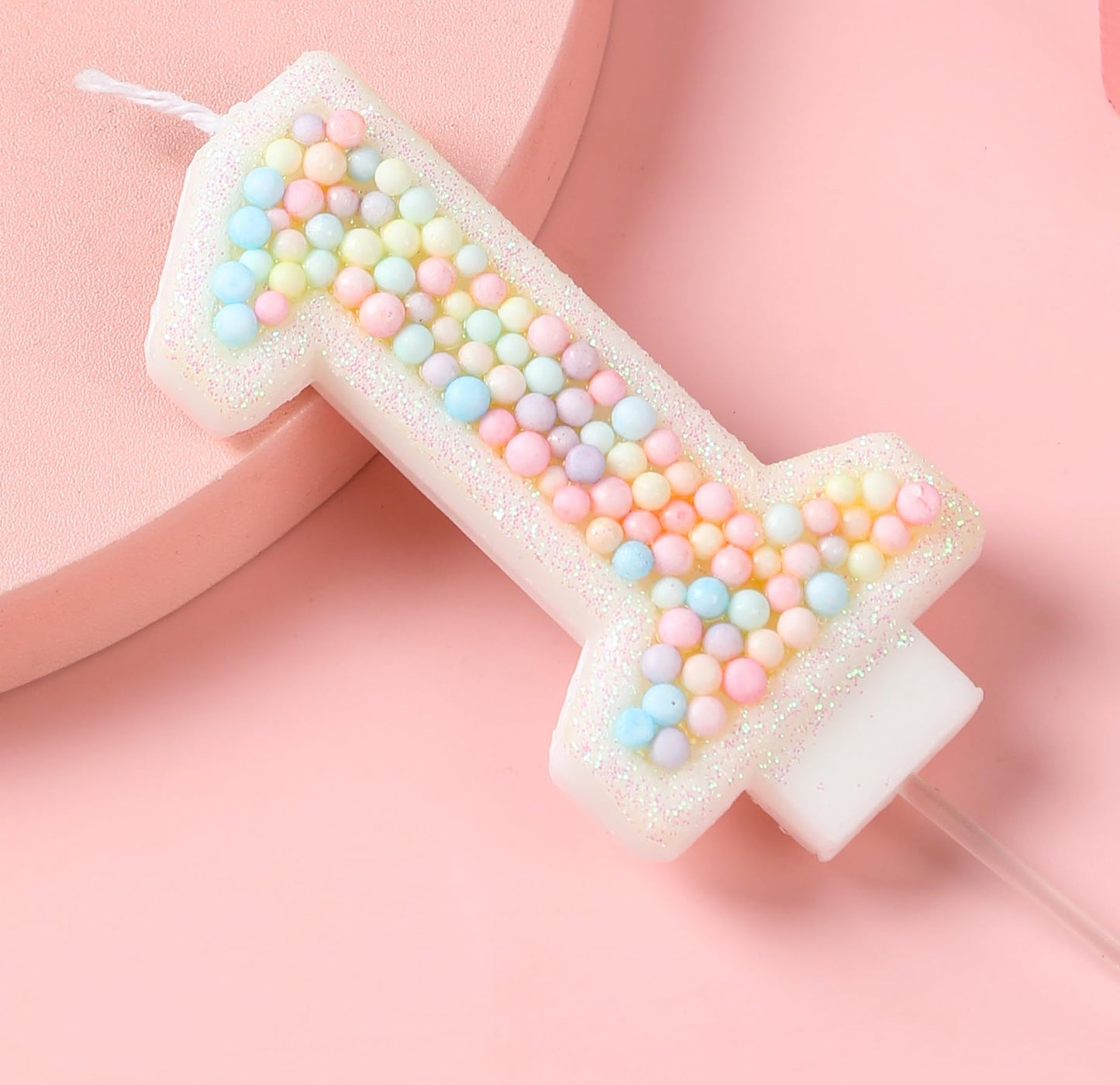 EAKE Sweet 16 Birthday Candle Macaron Glitter 3D Number 16 Candles for Birthday Cakes Girl Women Pastel Theme Sixteen Years Old Birthday Wedding Anniversary Party Cake Decoration