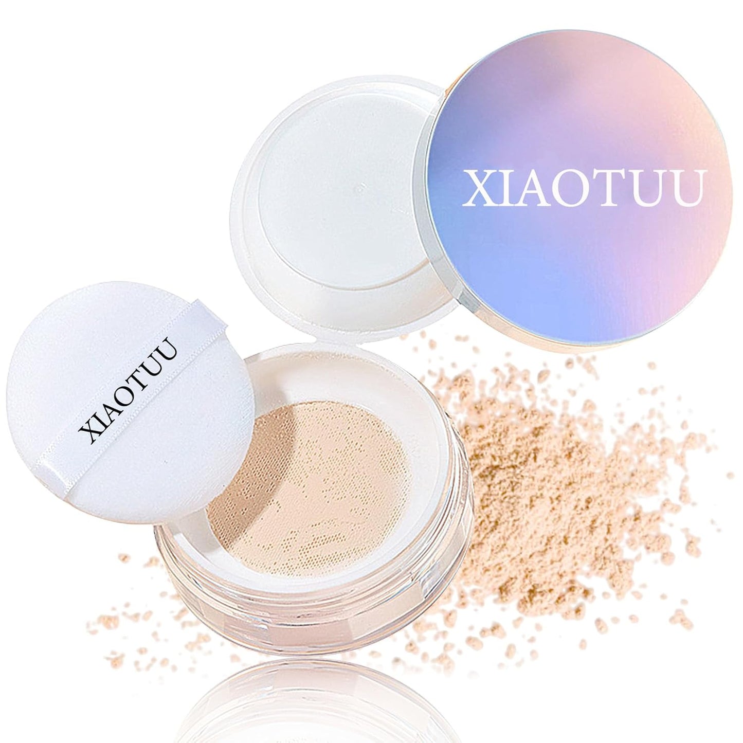 Loose Setting Face Powder,Loose Powder Lightweight & Breathable Setting Powder,Brighten Long Lasting Pigmented Waterproof Blurring Powder Natural Finish Face Makeup for Womenï¼Naturalï¼