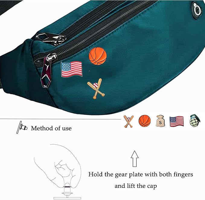 Fanny Packs for Men and Women, Waterproof Sports Waist Pack Bag for Travel Hiking Running Hands-free