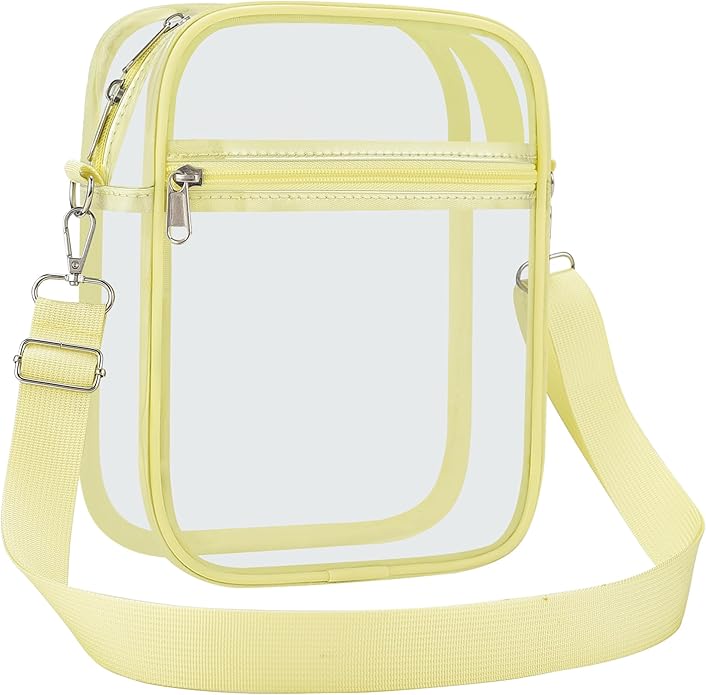 USPECLARE Clear Purse Stadium Transparent Messenger Bag Stadium Approved for Men and Women Clear CrossBody Bag