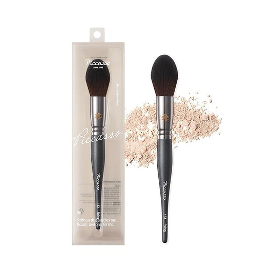Piccasso 133 Fixing Powder Brush â Soft Synthetic Bristles for Setting Powder, Smooth and Flawless Face Makeup, Gentle Coverage for Pores and Texture, Korean Professional Makeup Brush for Daily Use