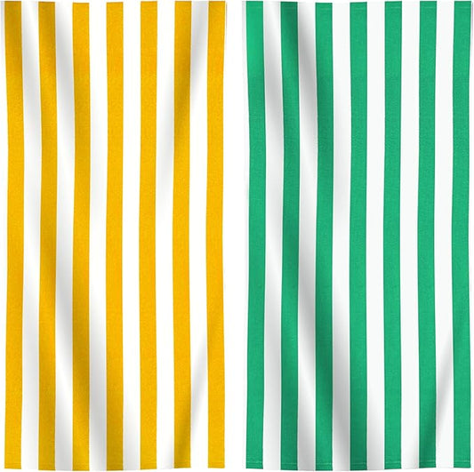 2 Packs Extra Large Bath Towels Striped Beach Towel Set Bathroom Sheets Oversized Quick Dry Soft Fluffy XL Big Absorbent Microfiber Bulk Blanket Turkish Hotel Shower Pool Hot Tub Toallas BaÃ±o Grandes