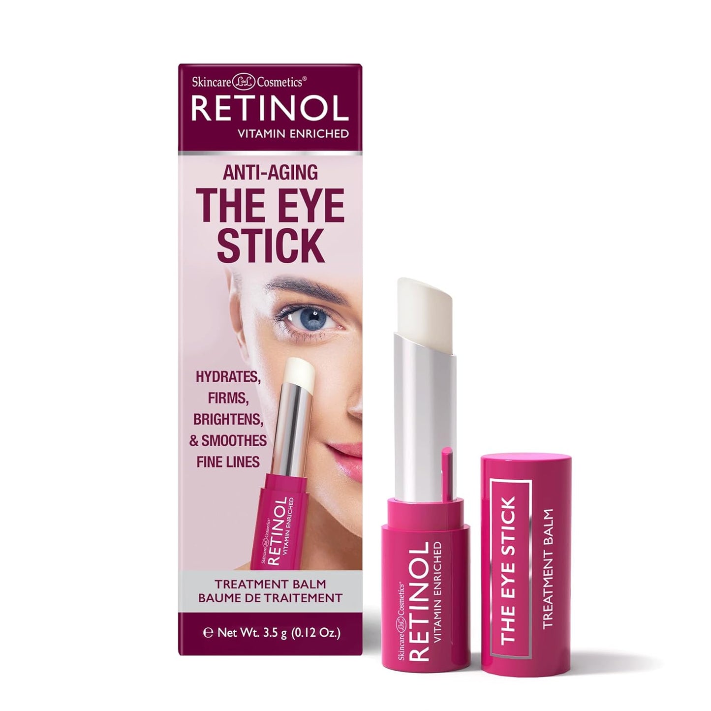 Retinol Anti-Aging Eye Stick â Treatment Balm â Your Beauty Secret for Younger Looking Eyes â Hydrates, Firms, Brightens, and Smooths Fine Lines â Vitamin A, C and E Minimizes Aging Effect on Eyes