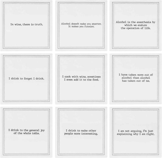 100 Pack Wine Quotes Cocktail Napkins – Funny Drink Sayings Beverage Paper Napkins for Parties, Dinner, Entertaining